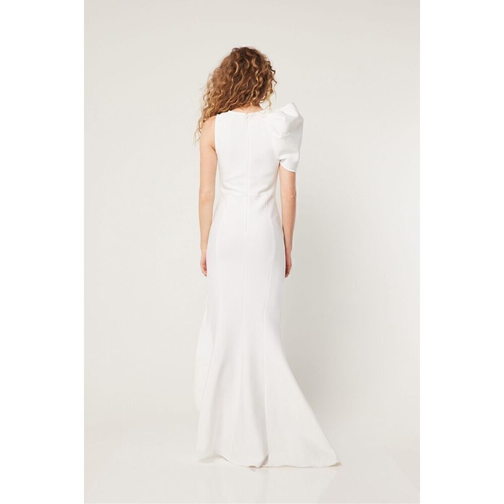 Elliatt Hensley Gown Dress Ivory Evening Maxi Dress size S Bridal Bachelorette - Picture 3 of 7